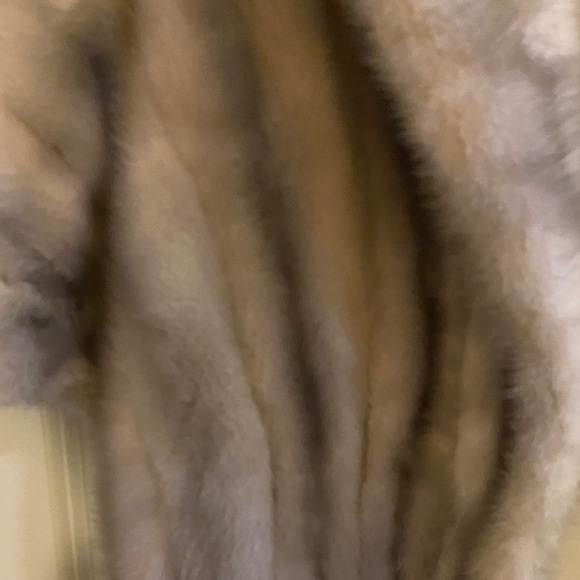 Vintage MINK Fur Stole EMBA CERULEAN Real Fur Shawl Natural Blue Mutation Mink - Picture 2 of 8